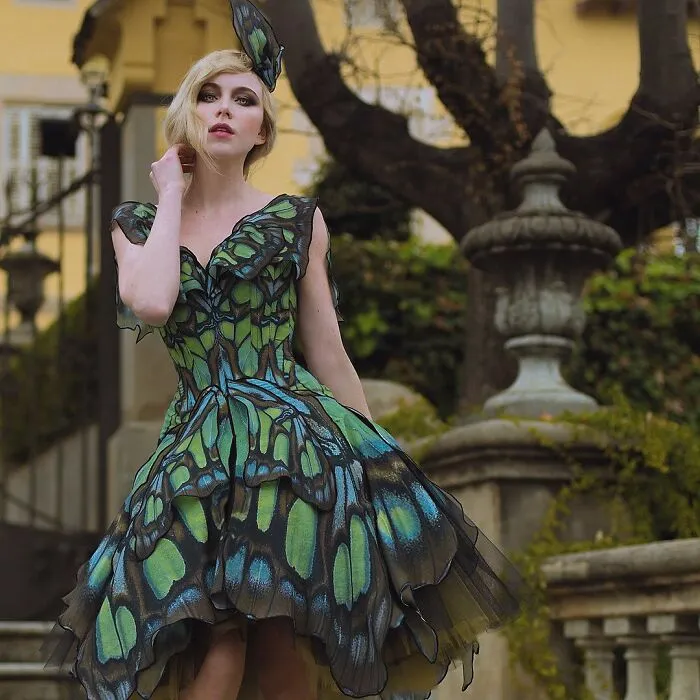 Designer Turns Women Into Real-Life Fairies With Her Butterfly Dresses (23 Pics)
