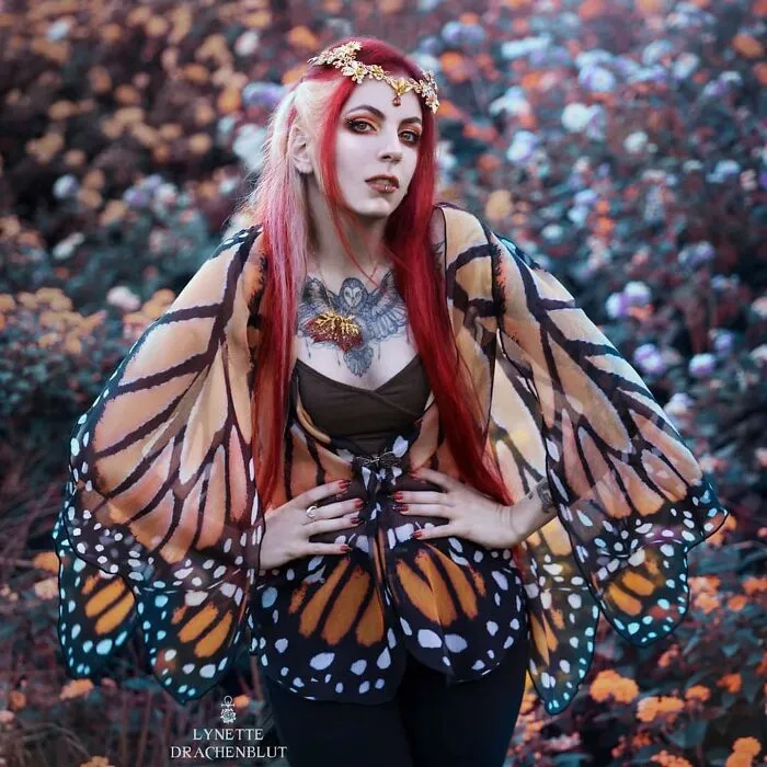 Designer Turns Women Into Real-Life Fairies With Her Butterfly Dresses (23 Pics)