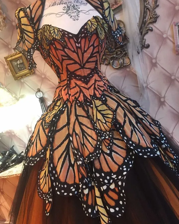 Designer Turns Women Into Real-Life Fairies With Her Butterfly Dresses (23 Pics)