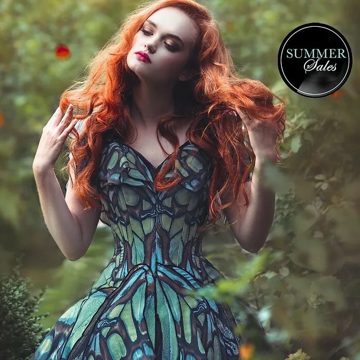 Designer Turns Women Into Real-Life Fairies With Her Butterfly Dresses (23 Pics)