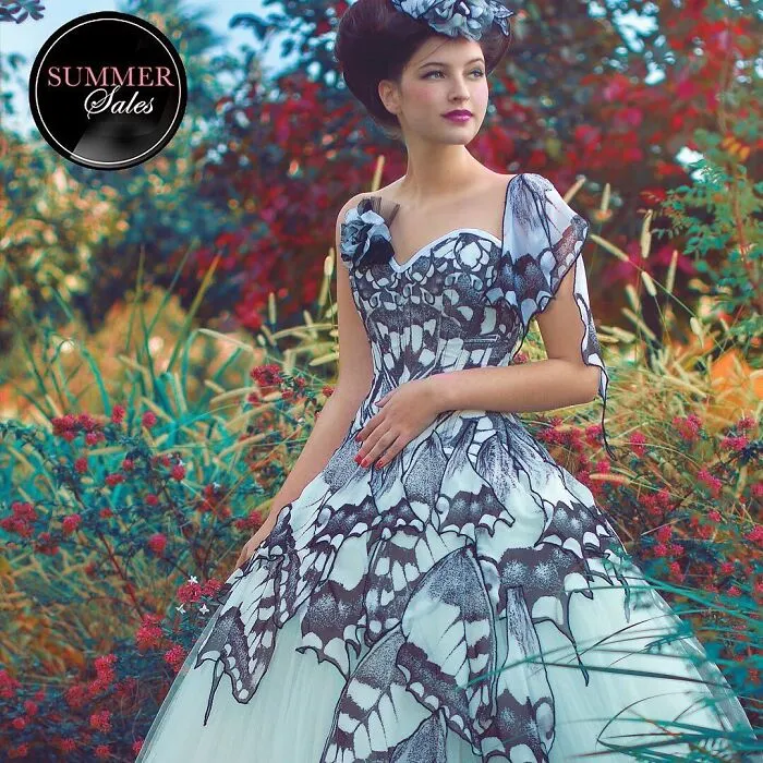 Designer Turns Women Into Real-Life Fairies With Her Butterfly Dresses (23 Pics)