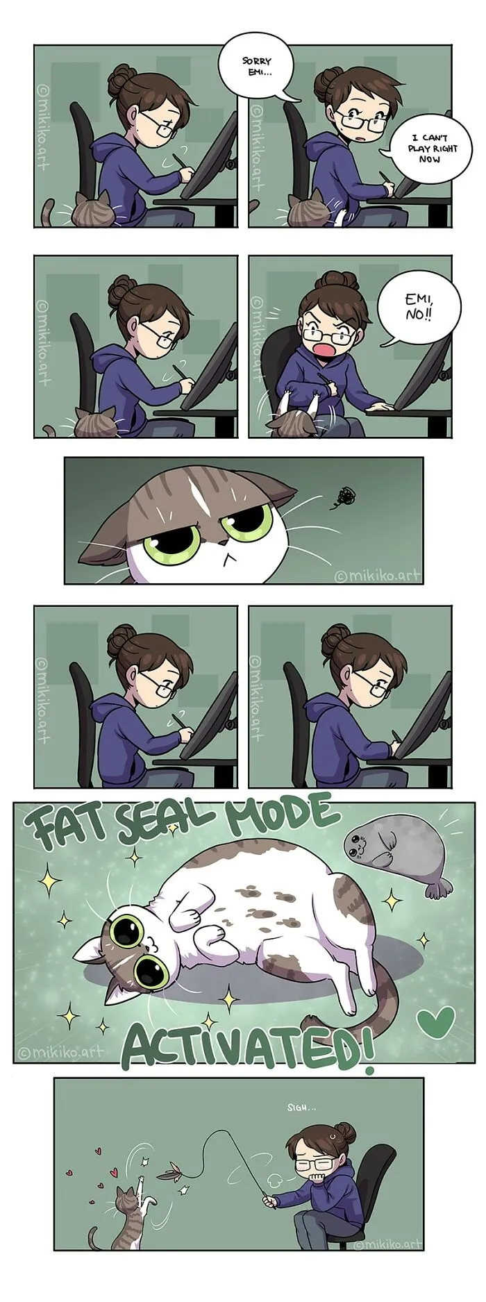 17 Relatable And Adorable Comics About Day-To-Day Life With A Cat By This Artist