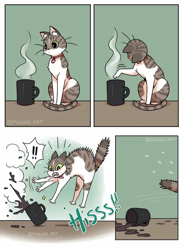 17 Relatable And Adorable Comics About Day-To-Day Life With A Cat By This Artist