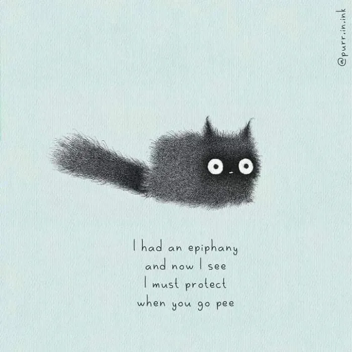 This Artist Makes Wholesome Illustrations About Cats, And Here Are His 60 Best Ones