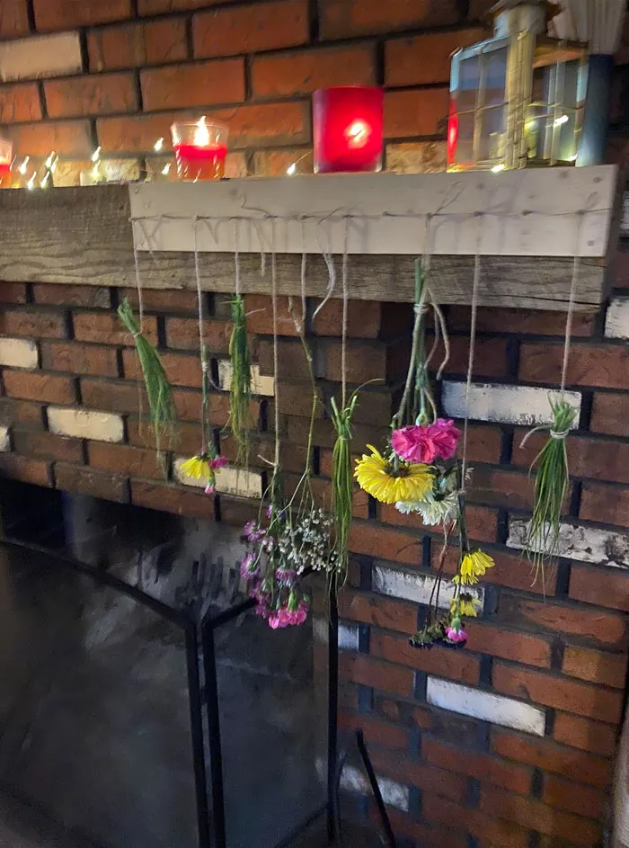 Herbs And Flowers Hang Drying Together