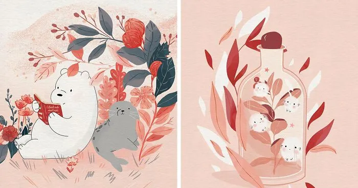 I Draw Watercolor Animals With My iPad (30 Pics)
