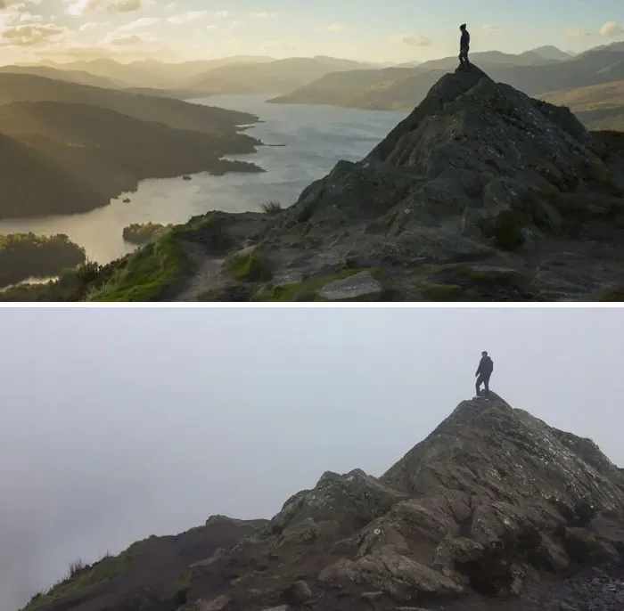 Went On A Hike Today Which Promised Stunning Views. My Pic Is On The Bottom