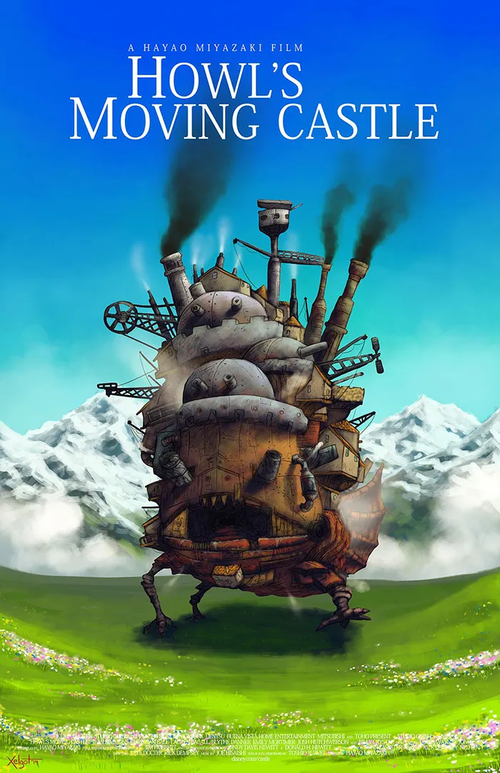 Poster of Howl's Moving Castle animated movie 