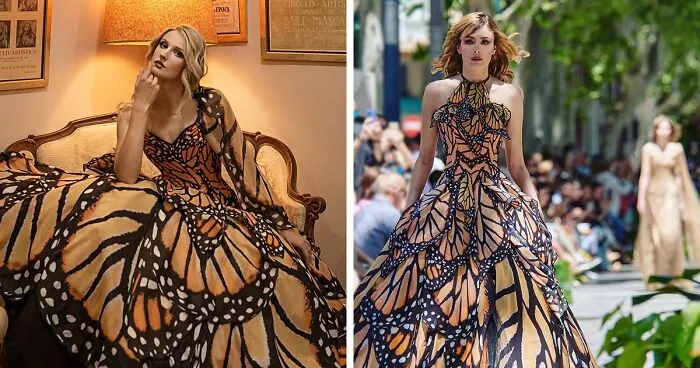 Designer Turns Women Into Real-Life Fairies With Her Butterfly Dresses (23 Pics)