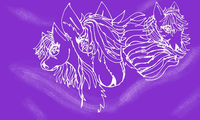 Some Shit Ghost/Spirit Horses I Drew A While Back. I Can't Stand 'Em, But They're The Best Of My Artwork I Can Find Rn