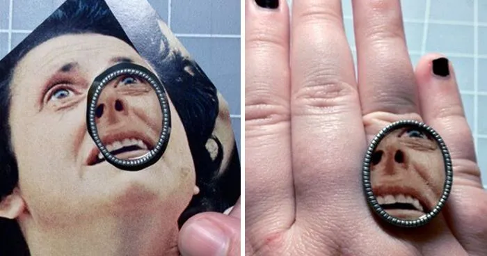 Hice un interesante anillo a partir de un viejo artículo de National Geographic