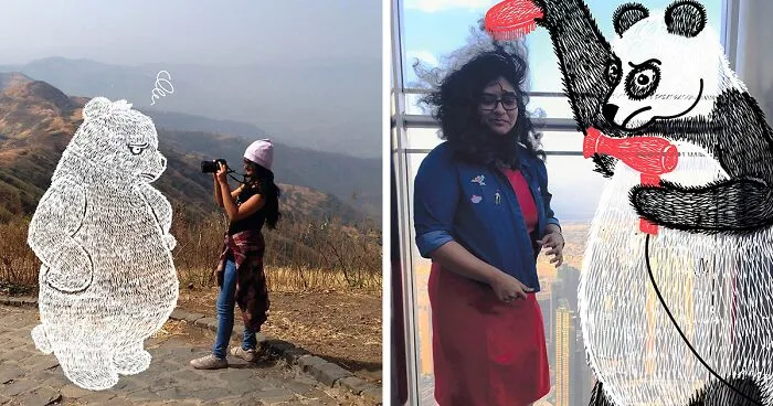 I Doodle On My Friends' And Family Photos When I'm Bored, And Here's The Result (20 Pics)