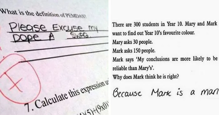 People Are Cracking Up At This “Funny Kids Test Answers” Instagram Page And Here Are 24 Of The Best Posts