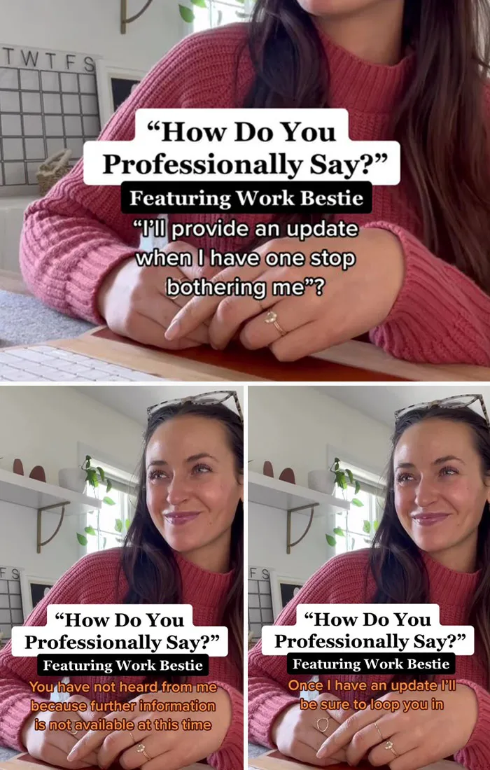 30 Translations From Blunt Insults And Angry Emails Into Professional Language, Shared By This TikToker