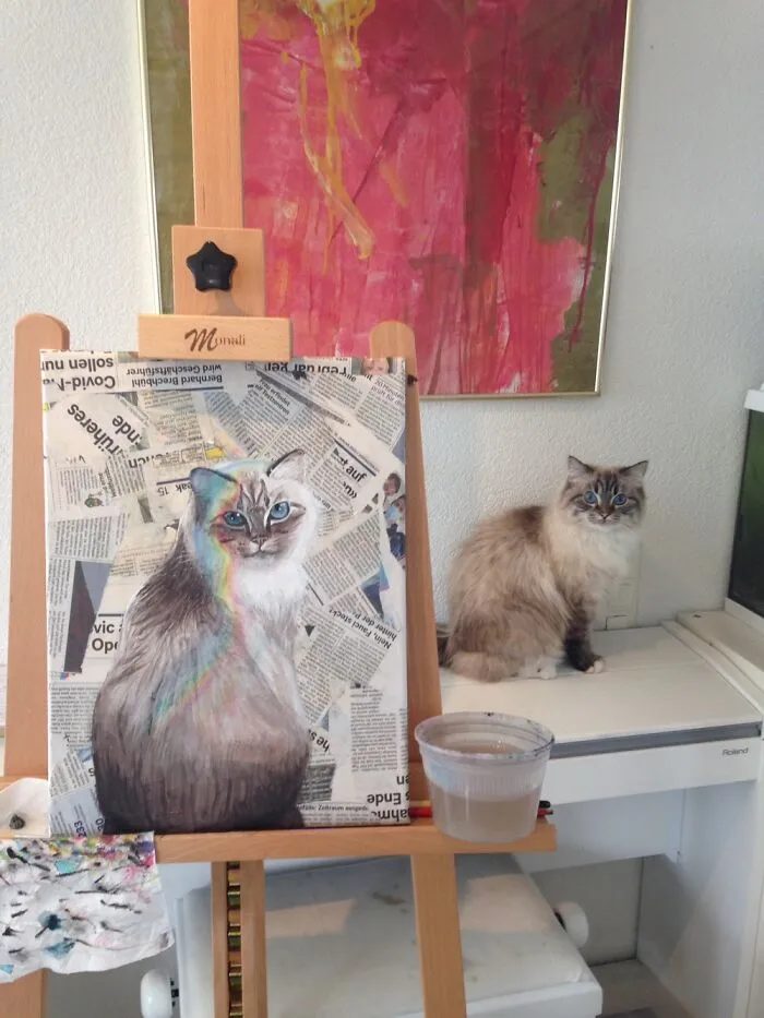 Here's A Painting With The Model