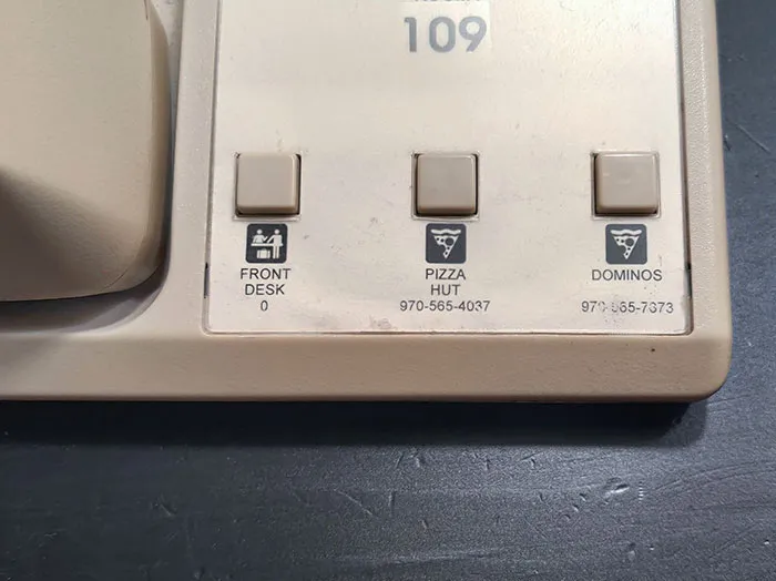 The Phone In My Hotel Room Has, Both, Pizza Hut And Domino's On Speed Dial