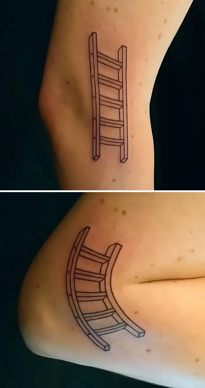 Una escalera que se dobla