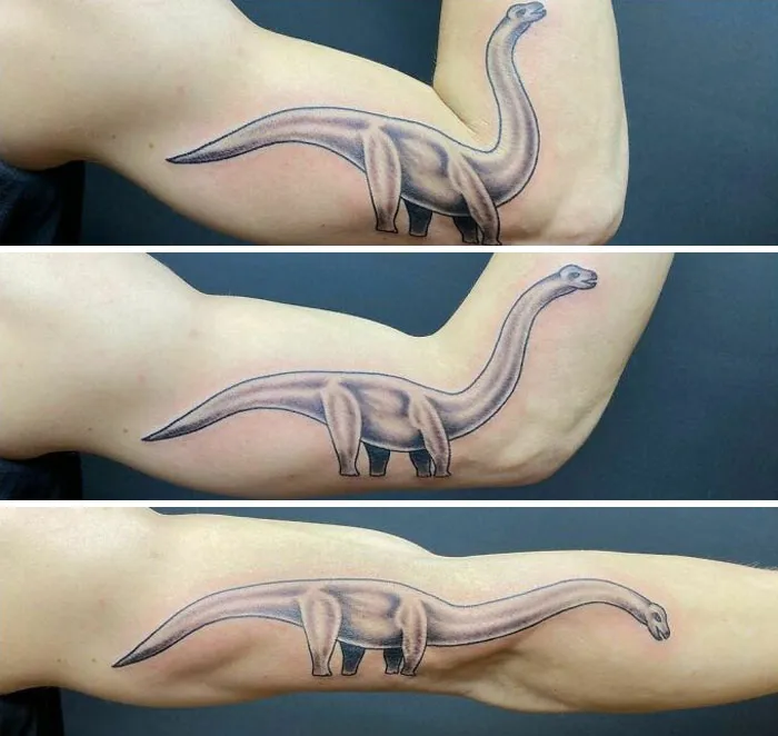 Moving Dinosaur Tattoo