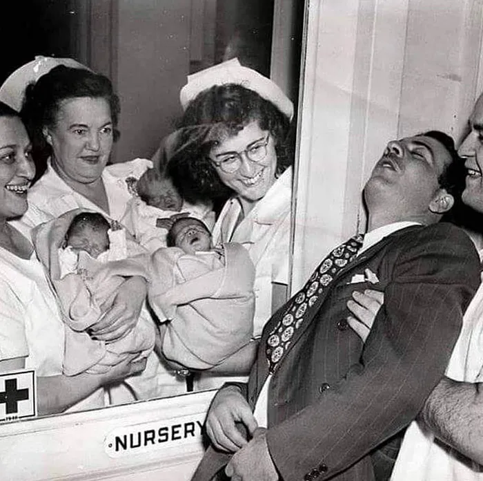 Fotografía de 1946, cuando no había ultrasonidos y todo era una sorpresa