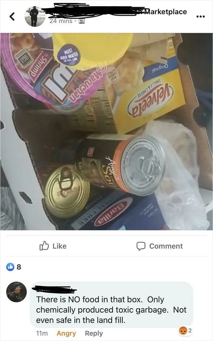 Some Kind Soul Was Giving Away Free Food And This Jerk Decided It Was Not Good Enough