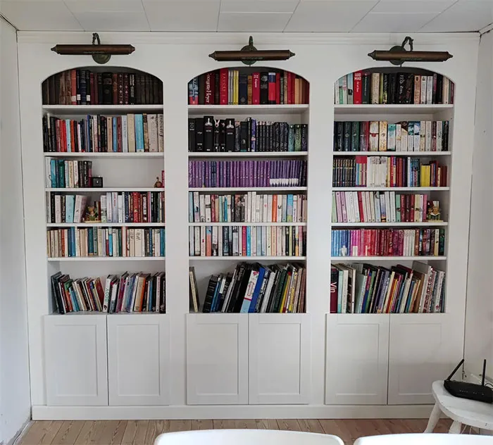 Billy Bookcase With Plywood Front For The Built-In Look
