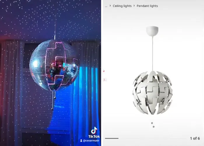 Turned The IKEA Ps Lamp Into A Disco Ball And I'm In Love With It!