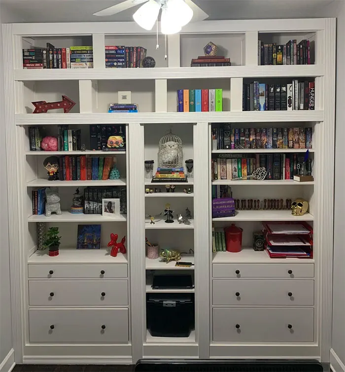 Hemnes Bookshelf Hack From Cabinets And Shelves