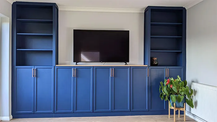 Customised Billy Bookcase TV Wall