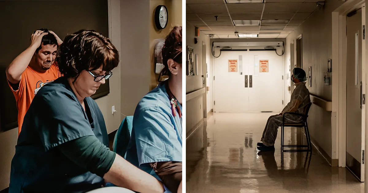 He captado las emociones de los hombres mientras observan a sus mujeres dar a luz (25 fotos)
