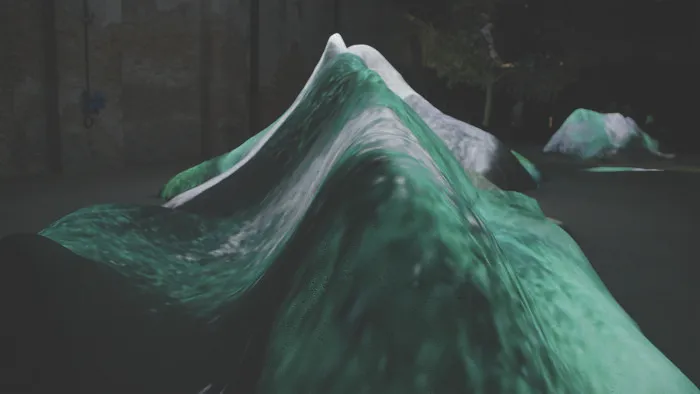 A 21-Meter-Long Sculpture Was Filled With Floating Motion Graphics Emerging From The AI (10 Pics)