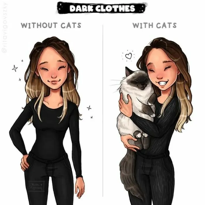 "What It's Like To Have A Cat": 40 Illustrations By This Artist (New Pics)
