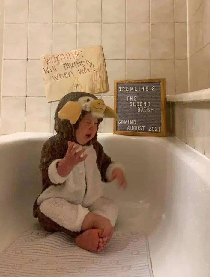Nothing Like Splashing Your First Born With Water To Let Them Know They're No Longer Mommy's Favorite