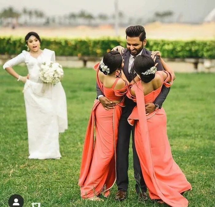 Wedding Photoshoot Idea: The Groom And The Bridesmaids…