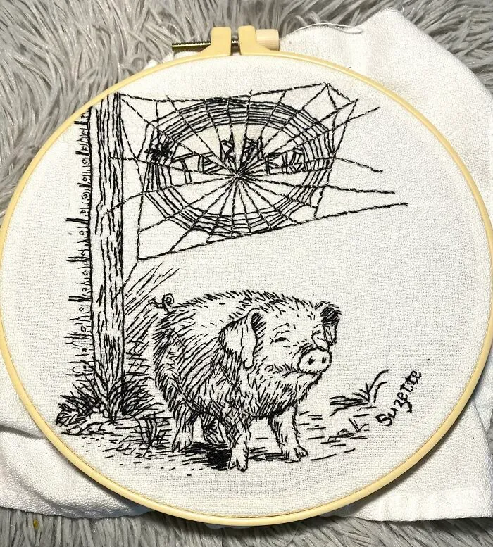 Intenté hacer una telaraña de Charlotte. Tristemente, ¡no soy como Charlotte!