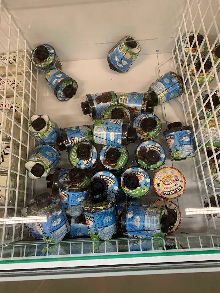 Ben And Jerry’s Is So Expensive Where I Live That They Have To Put Security Devices On Each Pint