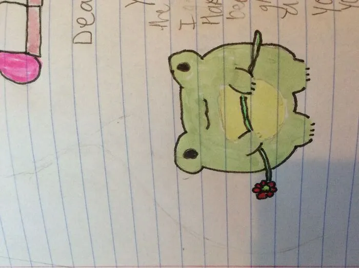 Frog Holding Flower