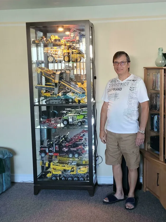 My Grandfather Next To His LEGO Collection He Did During The Pandemic
