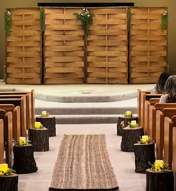 Construí un fondo para la boda de mi sobrina...( 2,2 m x 4,87 m)