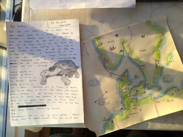 My Friend Found A Bottle Post On The Beach From A 5-Year-Old Boy, And Sends This To Him