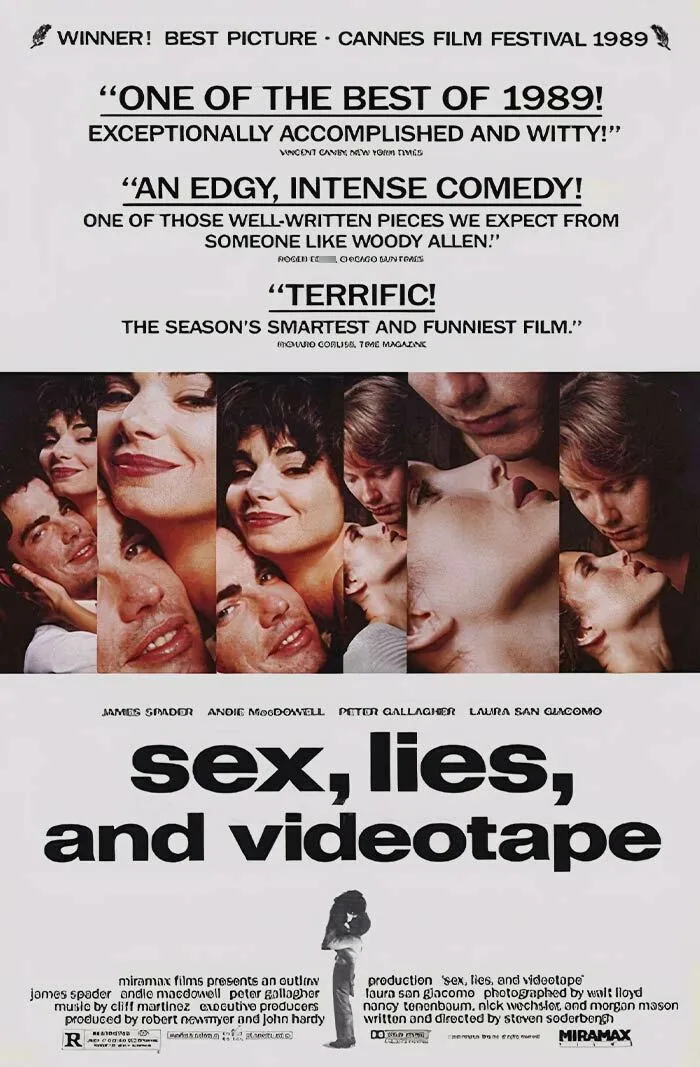 Movie poster for "Sex, Lies And Videotape"