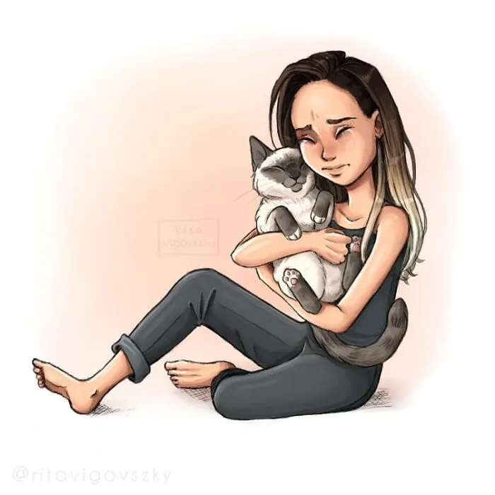 30 Ilustraciones que muestran cómo es tener un gato