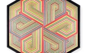 Geometrical Wall Art Made From Old Skateboards