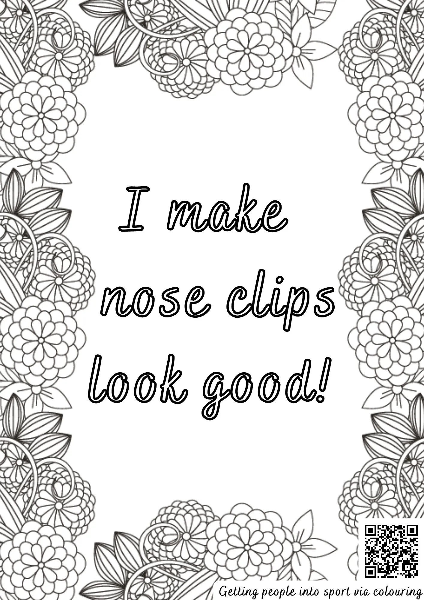 Making An Encouraging Artistic Swimming Colouring Book