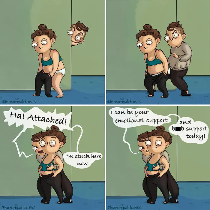 30 Funny And Relatable Comics About Relationships And Everyday Life By “Barmy Chip Witch” (New Pics)