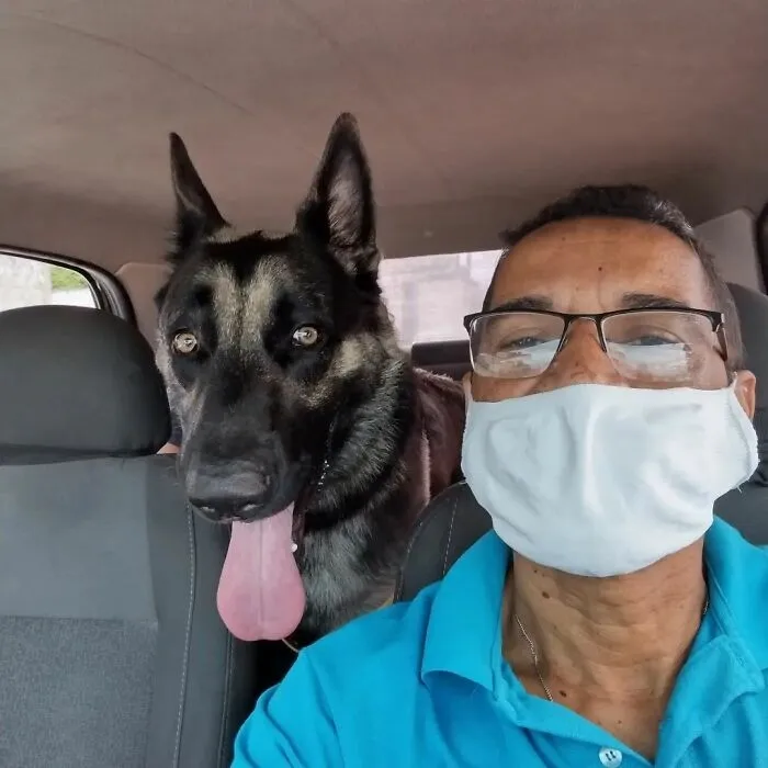 40 Selfies que este hombre se hizo con los pasajeros de su "taxi de mascotas"