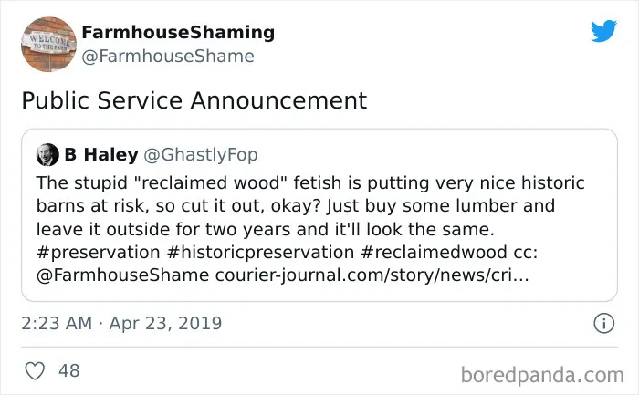This Twitter Account Is Shaming Homes That Try Too Hard To Come Off As Chic Farmhouses, Here Are 40 Of Its Funniest Pics