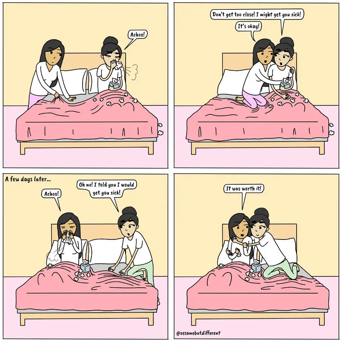 Life Of A Lesbian Couple: 20 Cute And Funny Comics I Made (New Pics)