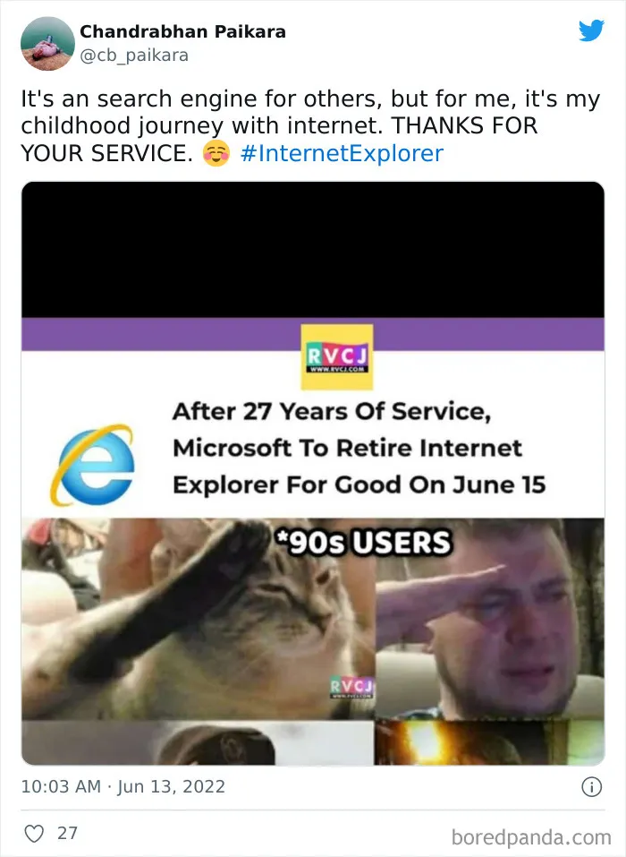 30 Of The Internet's Funniest Reactions To Internet Explorer's Shutdown