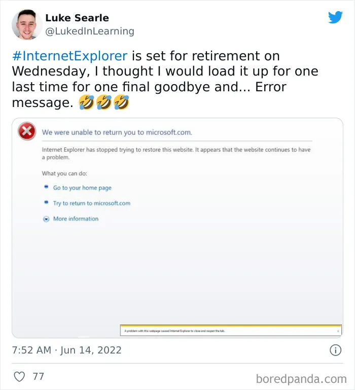 30 Of The Internet's Funniest Reactions To Internet Explorer's Shutdown