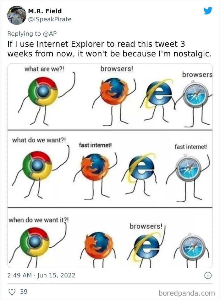 30 Of The Internet's Funniest Reactions To Internet Explorer's Shutdown